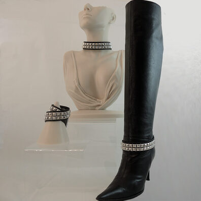 Der Trend aus Italien - Stiefelband mit Nieten