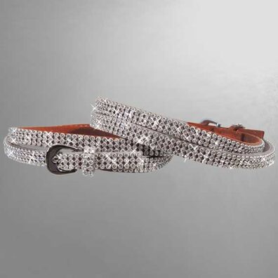 Kristall-Strass funkelt in allen Regenbogenfarben.