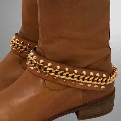 Stiefelbänder als Highlight am Schuh. So wird aus jedem Stiefel ein Designer-Modell.