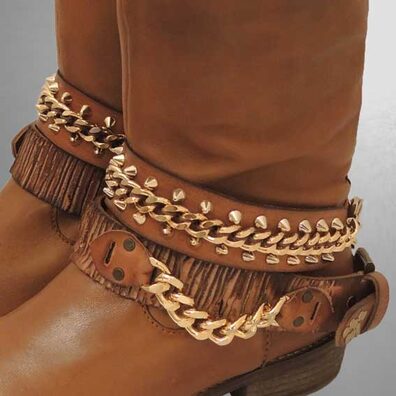 Pimp your boots - Schuhgürtel aus echtem Leder; der variabel einsetzbare Schmuck für Schuhe