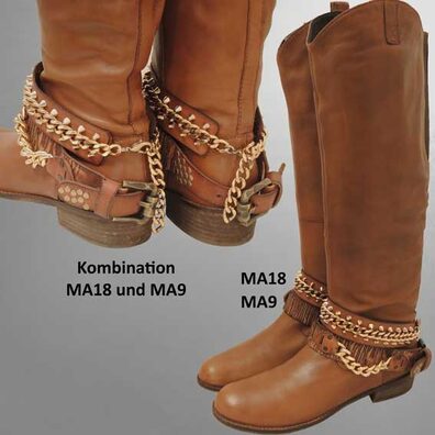 Pimp your boots - Schuhgürtel aus echtem Leder; der variabel einsetzbare Schmuck für Schuhe